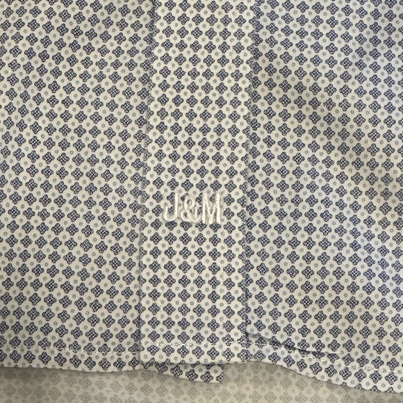 Johnston & Murphy Blue Microprint Long Sleeve Button Down Shirt Men’s Size Large - Picture 5 of 8